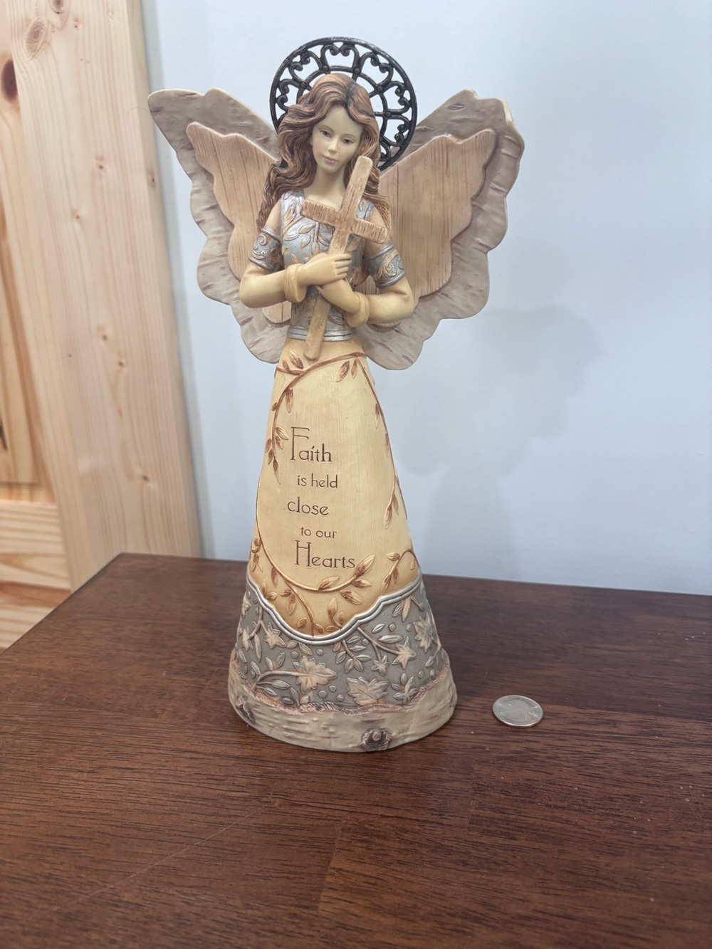 Angel Figurine Home Accent in Cream and Brown